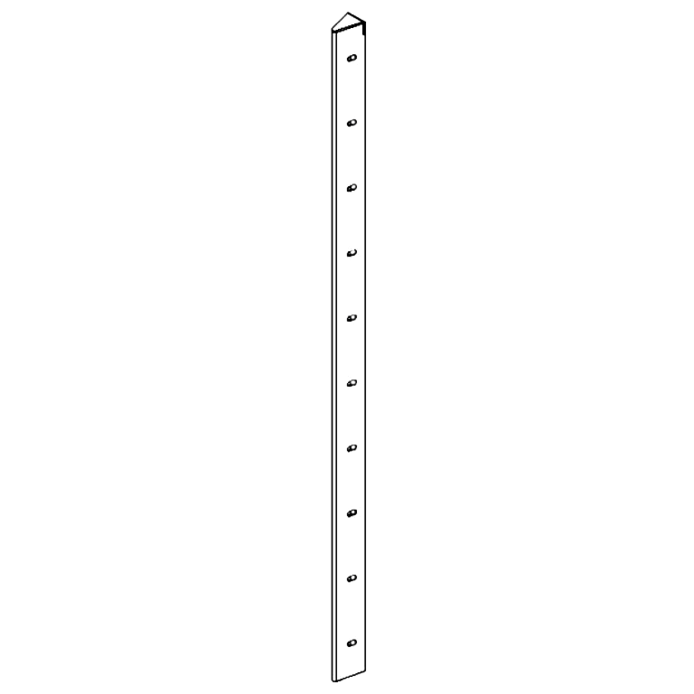 Hörnbeslag pulverlackerat stål 30° 100 cm
