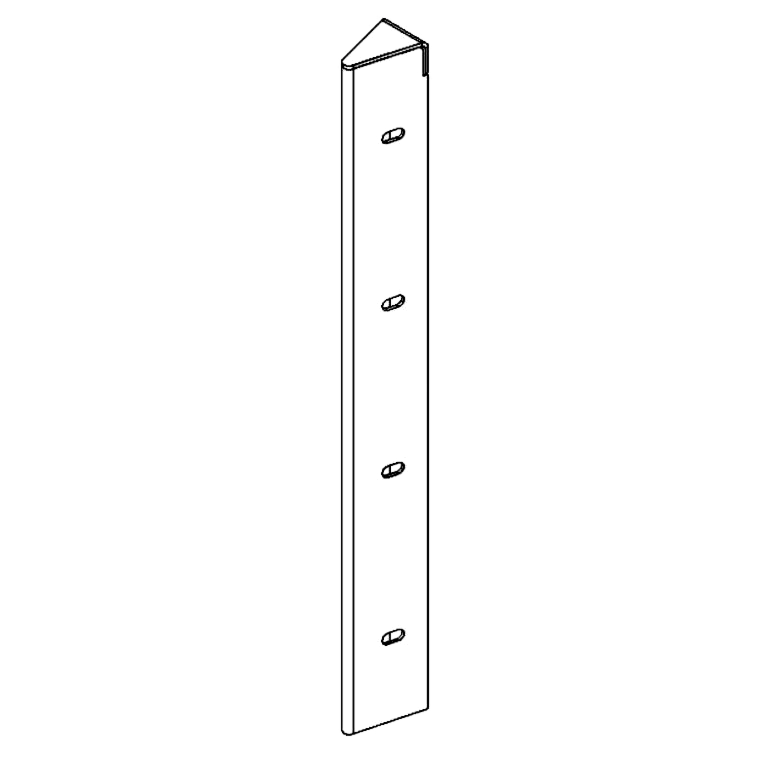 Hörnbeslag pulverlackerat stål 30° 40 cm