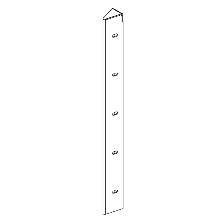 Hörnbeslag pulverlackerat stål 30° 50 cm