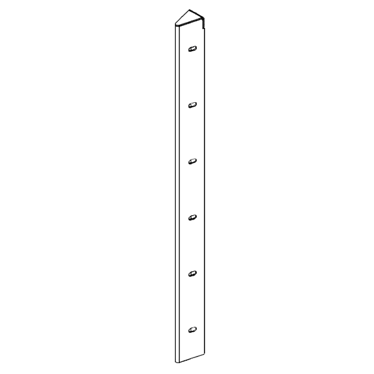 Hörnbeslag cortenstål 30° 60 cm
