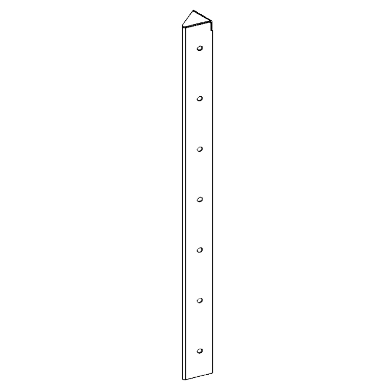 Hörnbeslag cortenstål 45° 70 cm