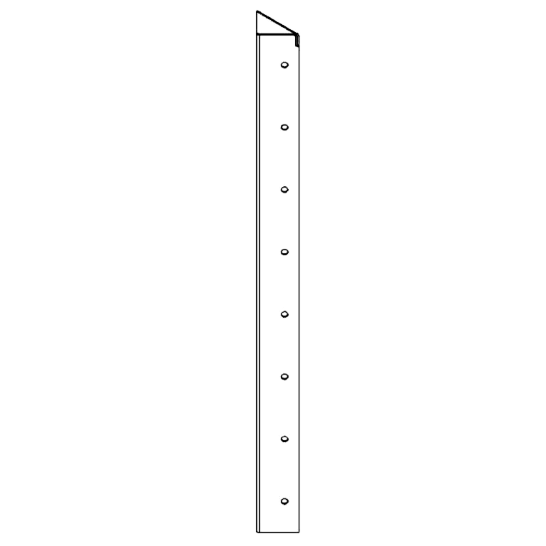 Hörnbeslag cortenstål 90° 80 cm