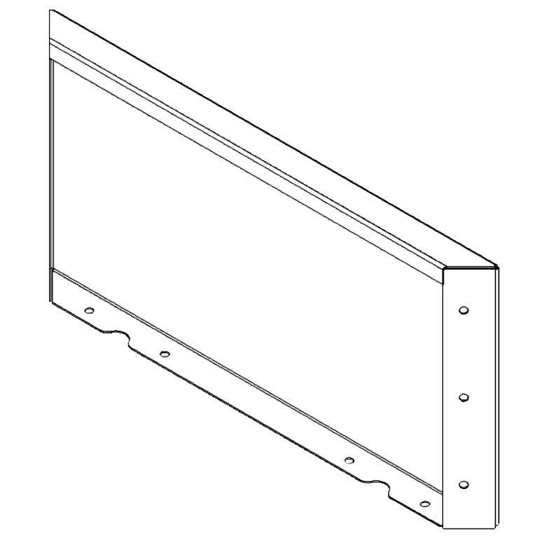 Skärmvägg i cortenstål 30 x 60 cm