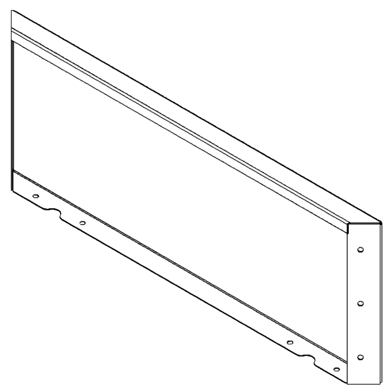 Skärmvägg i cortenstål 30 x 80 cm