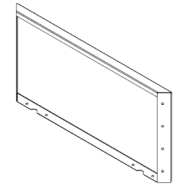 Skärmvägg i cortenstål 40 x 80 cm