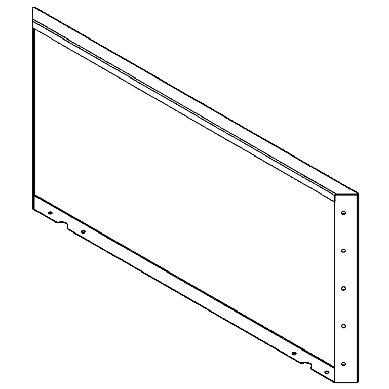 Skärmvägg i cortenstål 50 x 100 cm