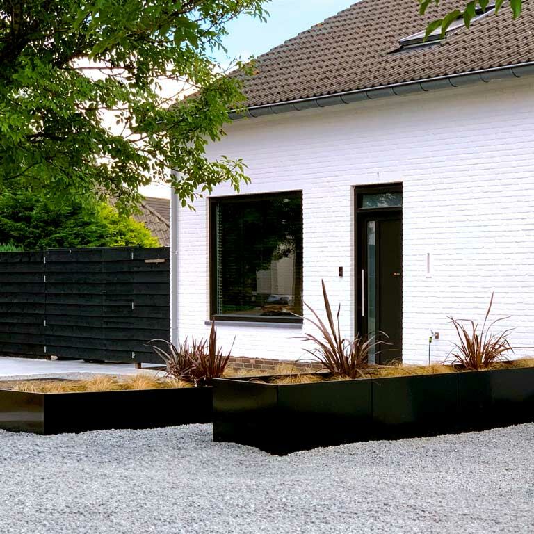 Kruka i pulverlackerat stål Texas xxl 500 x 100 cm