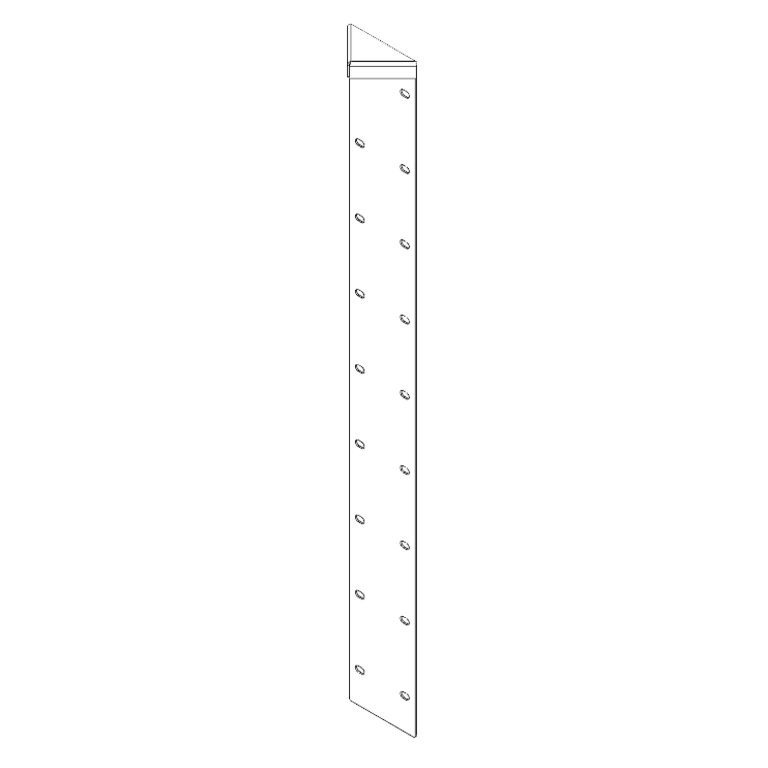 Hörnbeslag cortenstål 180° 100 cm