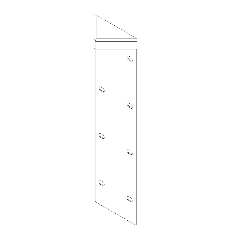 Hörnbeslag cortenstål 180° 40 cm