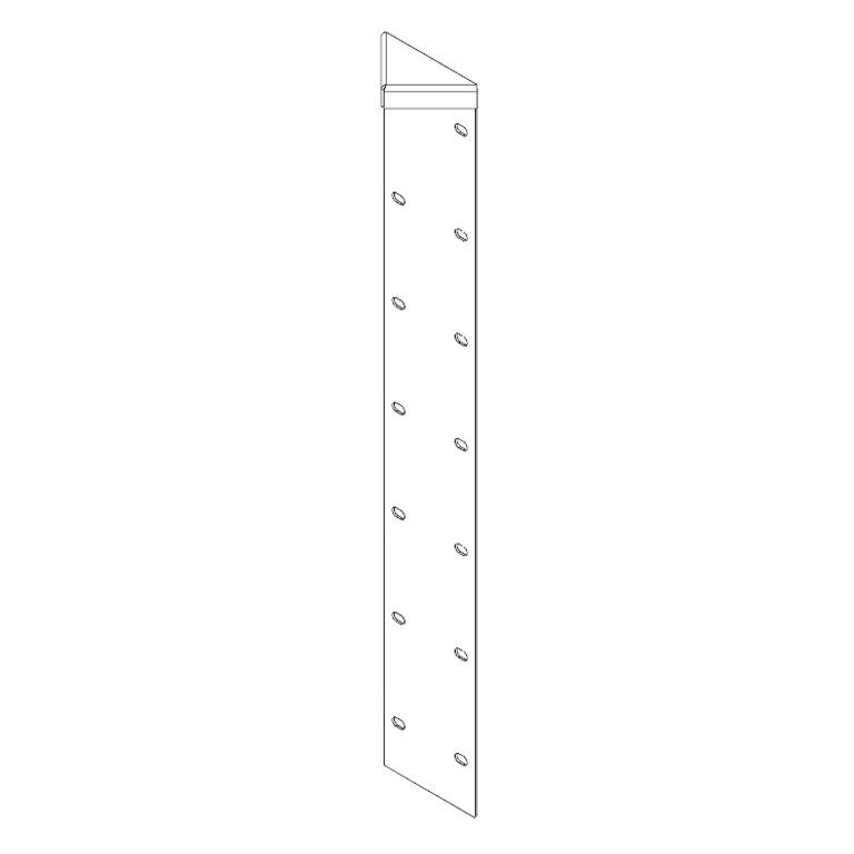Hörnbeslag cortenstål 180° 70 cm