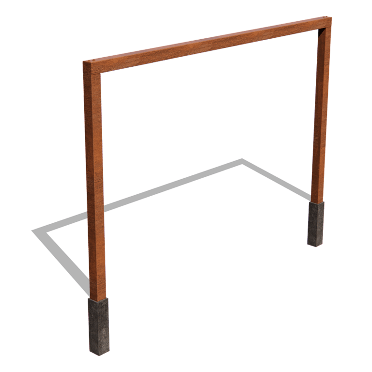 Rak pergola i cortenstål 400 cm
