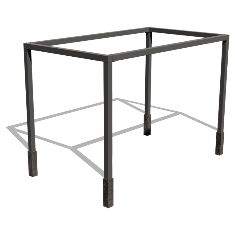 Konstruktion pergolafirkant i pulverlackerat stål 424 x 250 cm