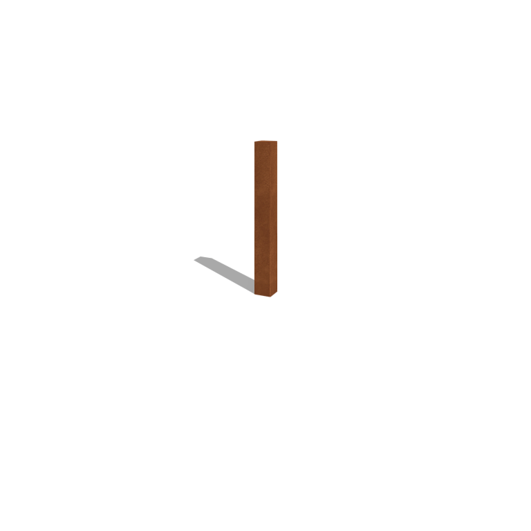 Staketstolpe i cortenstål 100 cm