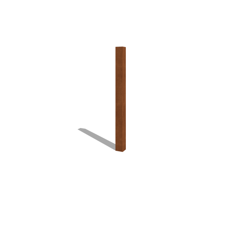 Staketstolpe i cortenstål 150 cm