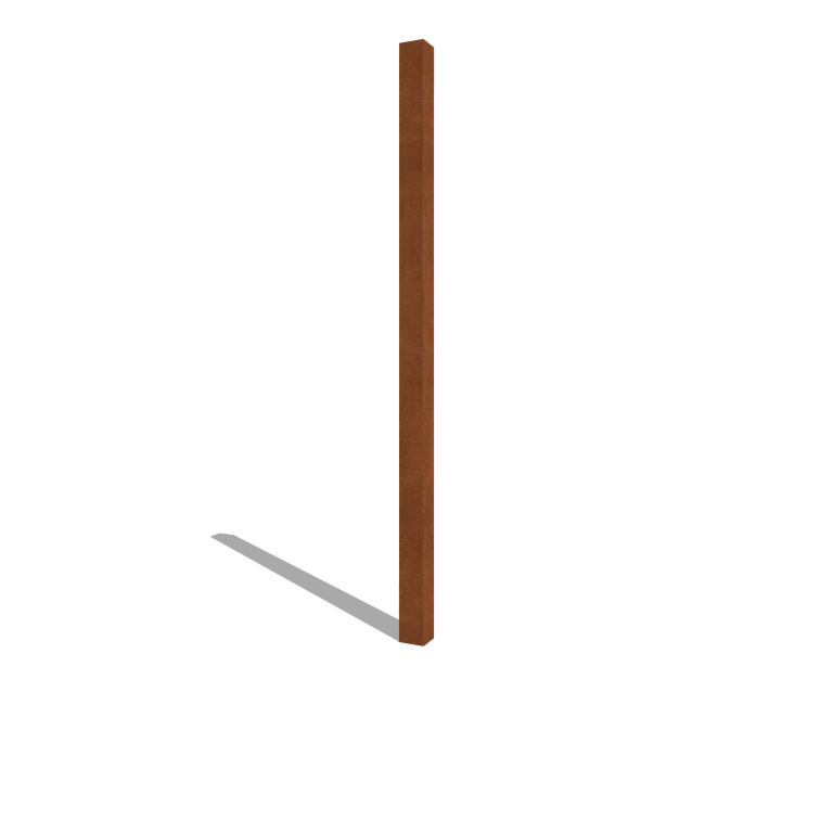 Staketstolpe i cortenstål 200 cm