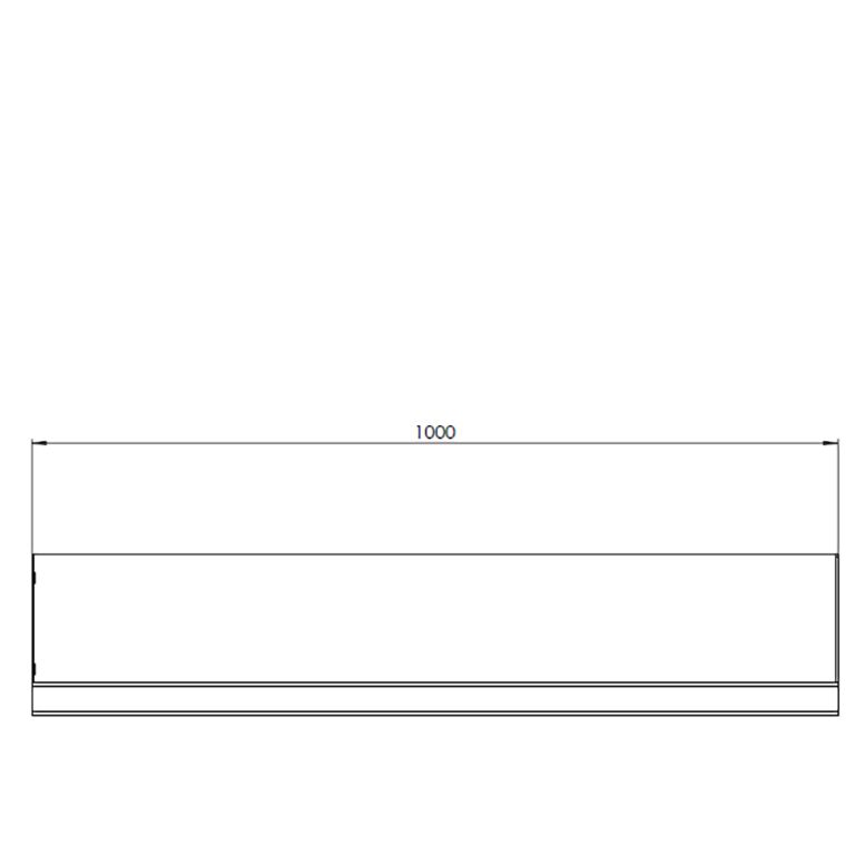 Cortenstål stödmur rak 100 cm (höjd 30 cm)