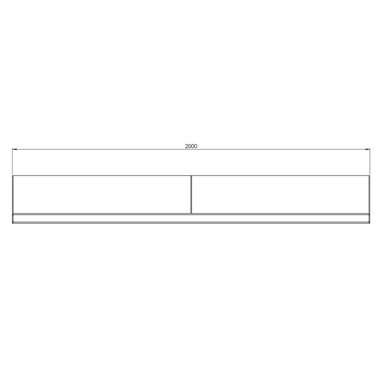 Cortenstål stödmur rak 200 cm (höjd 40 cm)