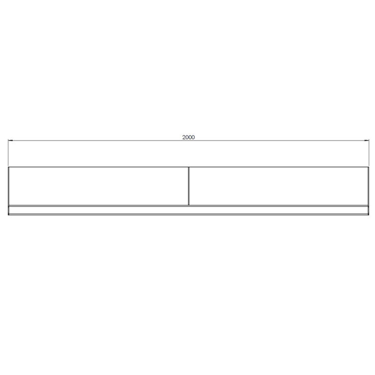 Pulverlackerad stål stödmur rak 200 cm (höjd 30 cm)