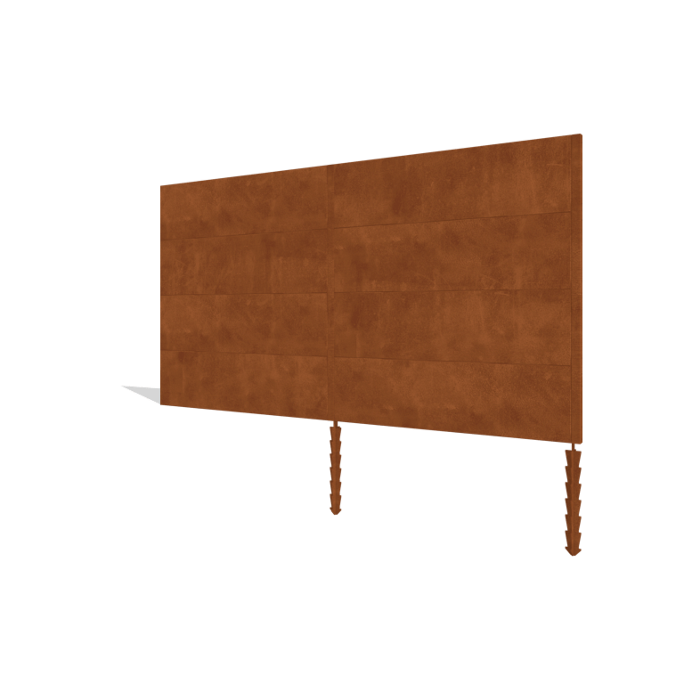 Staket i cortenstål H4 set 372 cm