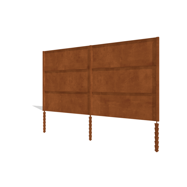 Staket i cortenstål H3 komplett set 378 cm