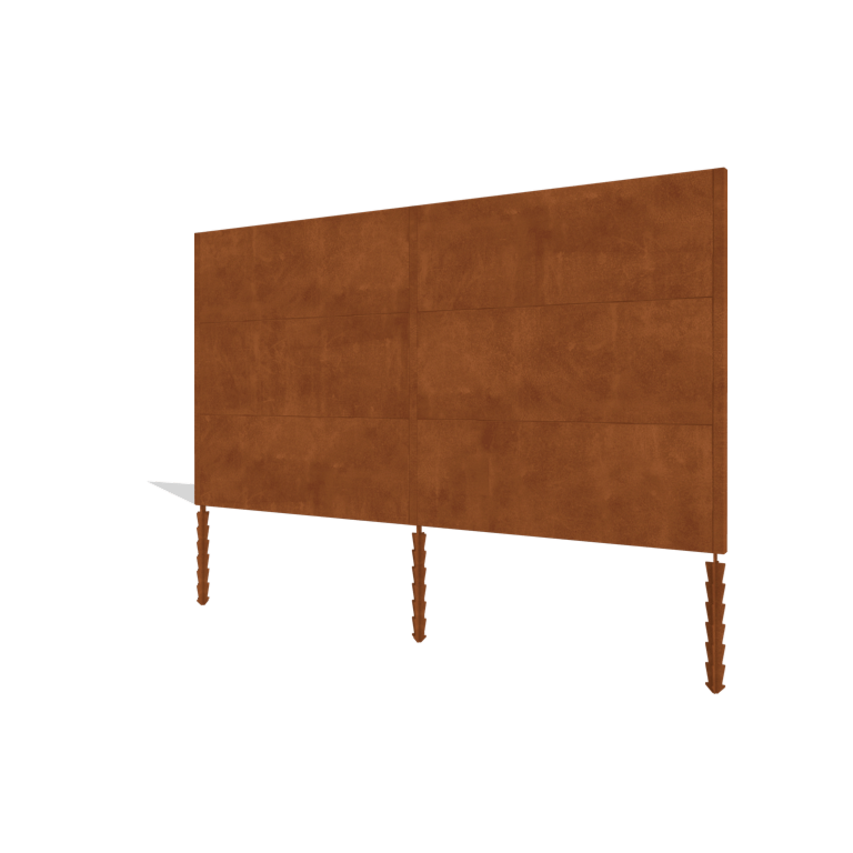 Staket i cortenstål H3 komplett set 378 cm