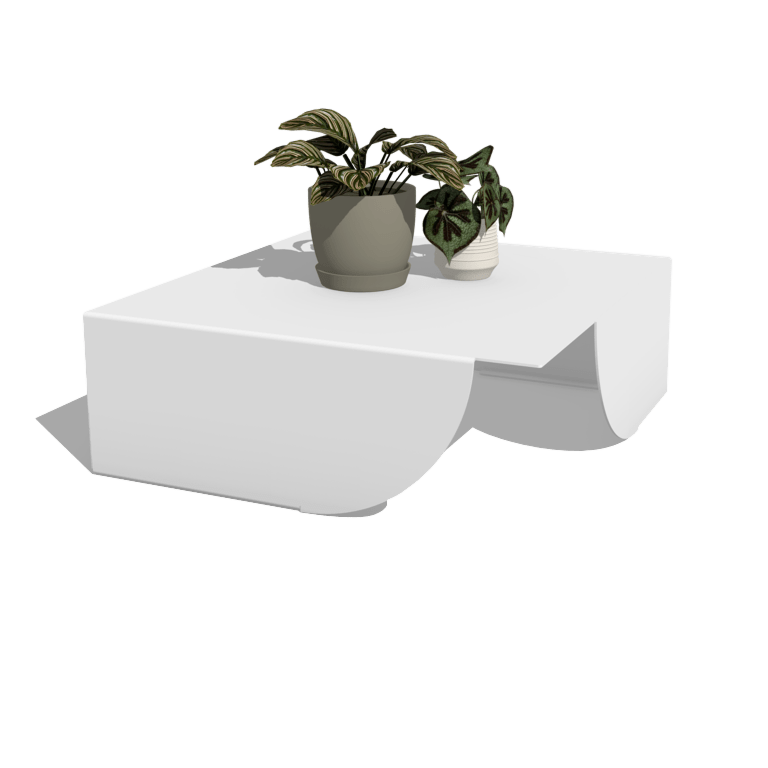 Soffbord i aluminium Savuto 80 x 80 x 30 cm