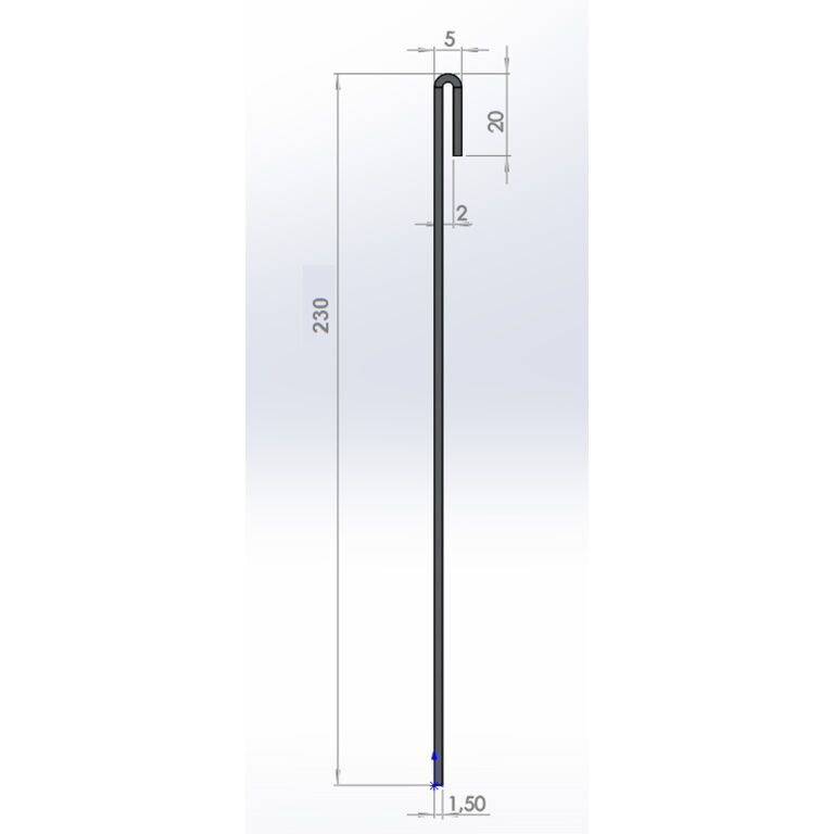 Trädgårdskant tillplanad cortenstål 23 cm (längd 240 cm)