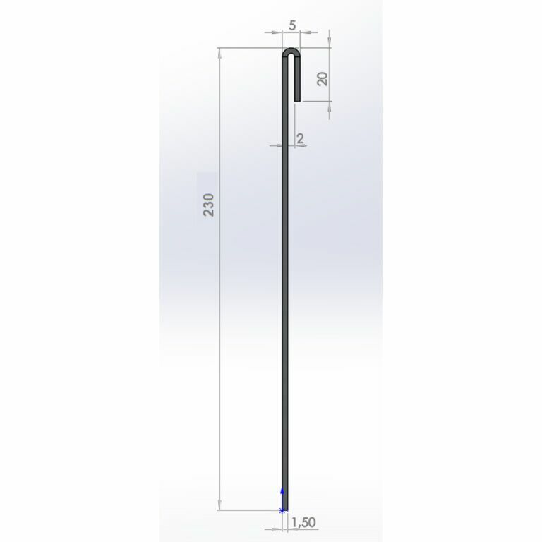 Trädgårdskant tillplanad cortenstål 23 cm (längd 150 cm)