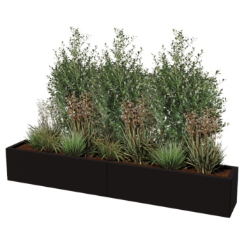 Kruka i stål XXL - Rektangel - 200 x 30 x 60 cm - Annan RAL-färg - Utan bottenplatta