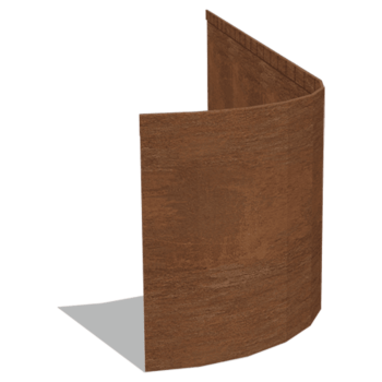Trädgårdskant tillplanad cortenstål FLEX 35 cm (längd 150 cm)