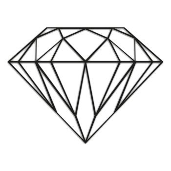 Diamant Väggdekoration av metall *OP=OP