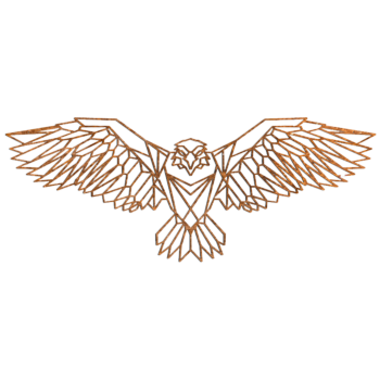 Väggdekoration i cortenstål - Örn Small - 23,5 x 60 cm