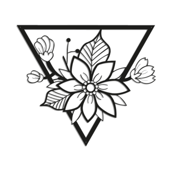 Blomma Väggdekoration i metall 1.0