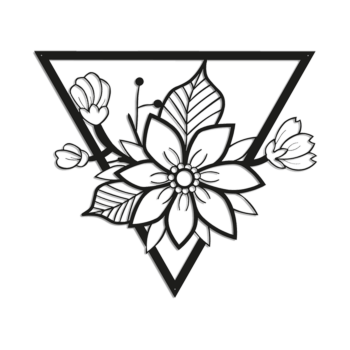 Väggdekoration i stål - Blomma 1.0 Large - 79,9 x 91,1 cm