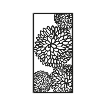 Väggdekoration i stål - Blomma 2.0 Large - 100 x 50,2 cm