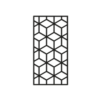 Väggdekoration i stål - Geometrisk 2.0 Small - 60 x 30 cm