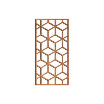 Geometriska figurer Väggdekoration av cortenstål 2.0