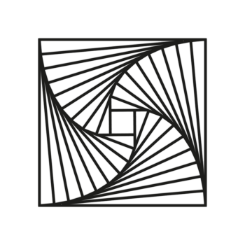 Väggdekoration i stål - Geometrisk 3.0 Large - 80 x 80 cm