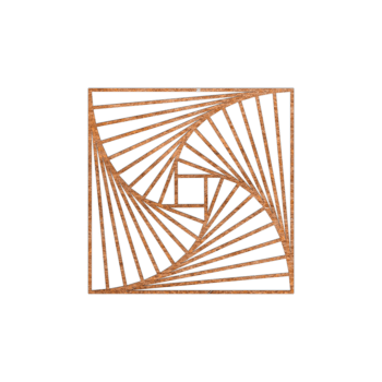 Geometriska figurer Väggdekoration av cortenstål 3.0