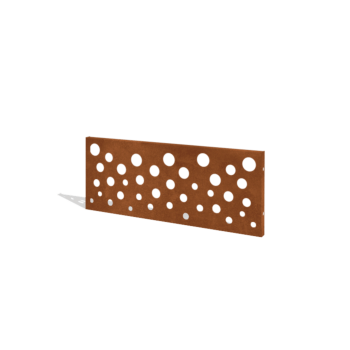 Staket i cortenstål H panel B 120 x 47,5 cm