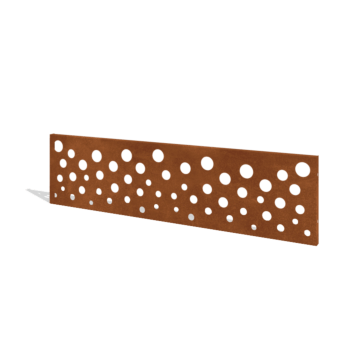 Staket i cortenstål H panel B 180 x 47,5 cm