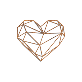 Väggdekoration i cortenstål - Hjärta Large - 80,1 x 93,4 cm