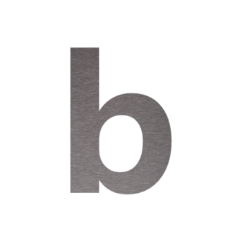 Husnummer i rustfrit stål B - 9,9 x 15 cm - Borstad