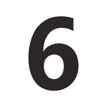 Husnummer i rustfrit stål 6 - 53,7 x 80 cm - RAL9005 Finstruktur (svart)