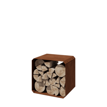 Vedställ i cortenstål - Colorado 1 styck - 40 x 40 x 40 cm