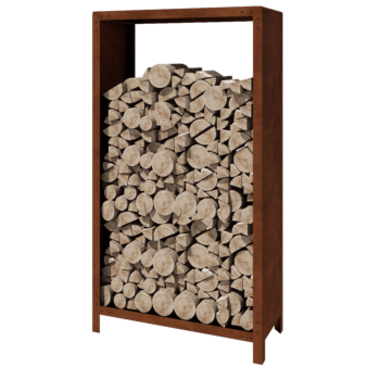 Vedställ i cortenstål - Indiana - 100 x 40 x 180 cm