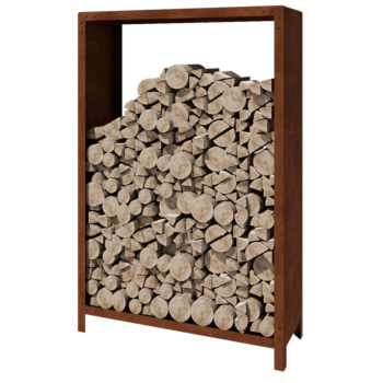 Vedställ i cortenstål - Indiana - 120 x 40 x 180 cm