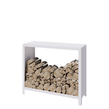 Vedställ i stål - Indiana - 120 x 40 x 100 cm - RAL9010 matt (vit)