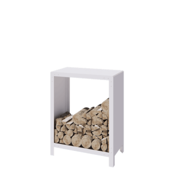 Vedställ i stål - Indiana - 80 x 40 x 100 cm - RAL9010 matt (vit)