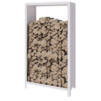 Vedställ i stål - Indiana - 100 x 40 x 180 cm - RAL9010 matt (vit)